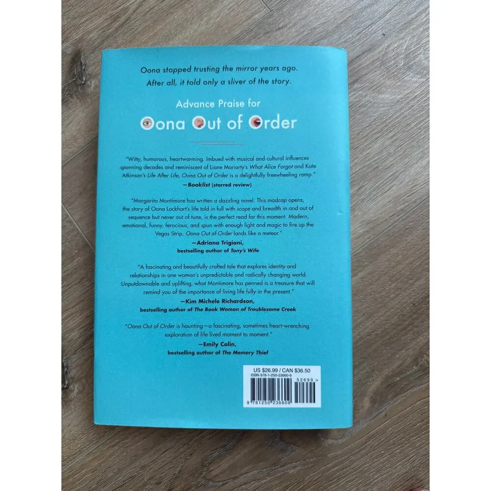 Oona Out of Order Margarita Montimore Hardcover Time Travel Fiction Novel
